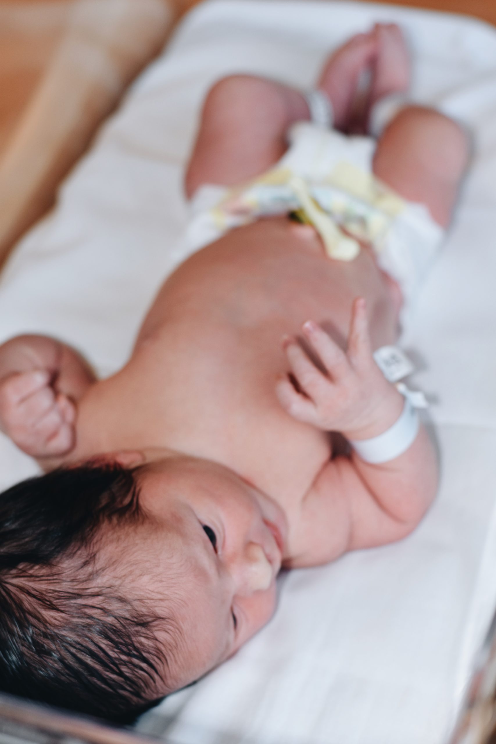 Newborn baby whole body image
